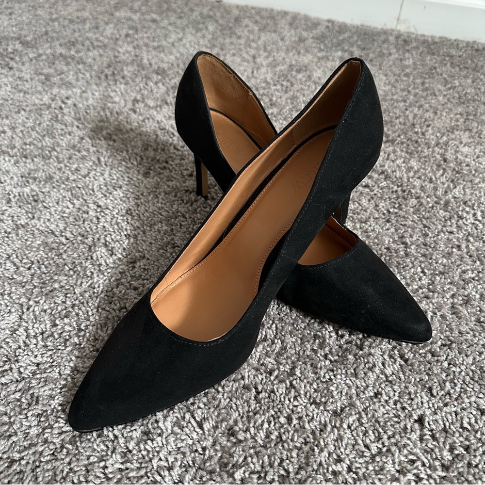 J.Crew Elsie Pumps Black Suede Women’s Size 10 NWOT 3 Inch - Picture 3 of 9